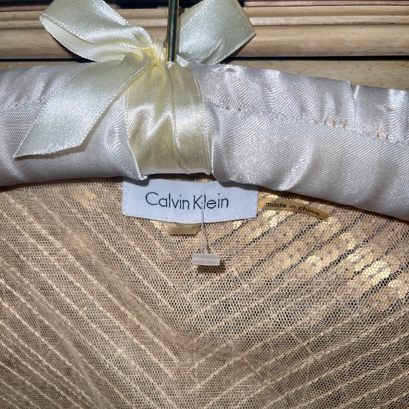 CALVIN KLEIN GOLD SEQUINED JACKET - Picture 3 of 4